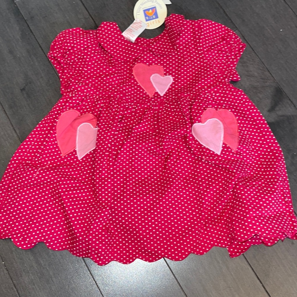 April Cornell Heart infant dress. 6-12 mo.
